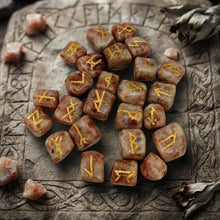 Load image into Gallery viewer, Whispering Dawn  Peach Moonstone - Rune Stones