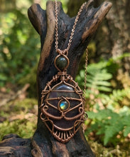 Load image into Gallery viewer, Astral Veil - Necklace - Features Amethyst and Labradorite