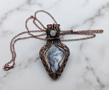 Load image into Gallery viewer, The Sacred Synergy - Necklace - Moonstone and Dendrite opal