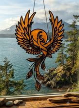 Load image into Gallery viewer, Flame of Rebirth - Phoenix -Sun Catcher - Raven Stone
