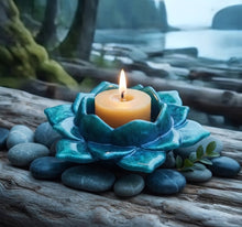 Load image into Gallery viewer, Echoes of Sky - Lotus - Candle Holder