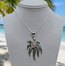 Load image into Gallery viewer, The Eternal Palm &amp; Heart Awakening - Necklace - Rose Quartz
