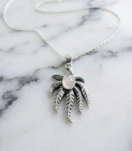 Load image into Gallery viewer, The Eternal Palm &amp; Heart Awakening - Necklace - Rose Quartz