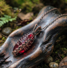 Load image into Gallery viewer, The Crimson Roots - Necklace - Tree of life- Garnet