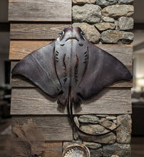 Load image into Gallery viewer, Shadow and Silver - Manta Ray - metal wall art