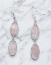 Load image into Gallery viewer, The Pacific Drift- Earrings - Rose Quartz
