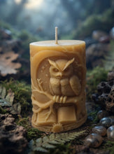 Load image into Gallery viewer, Whispering Roots &amp; Wings - Owl - Candle - Tree of life - Raven stone
