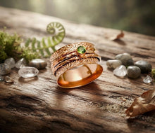 Load image into Gallery viewer, The Verdant Path - Copper Spinner Ring (9)