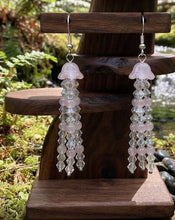 Load image into Gallery viewer, Talisman of Unconditional Love - Jellyfish - Earrings - Rose Quartz