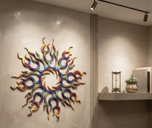 Load image into Gallery viewer, Solar Flame Radiance - Small Sun - Metal Art