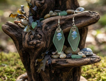 Load image into Gallery viewer, Sea Mist &amp; Resilience - Sea glass - Jellyfish -  Earrings
