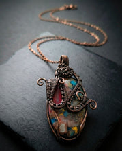 Load image into Gallery viewer, Coral Fire Mosaic - Necklace