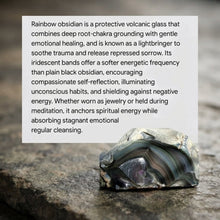 Load image into Gallery viewer, Root and Reflection - Necklace - Rainbow Obsidian