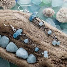 Load image into Gallery viewer, Ocean's Embrace - Jellyfish - Earrings - Aquamarine
