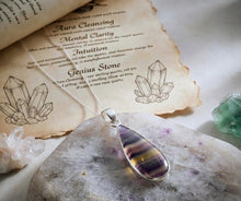 Load image into Gallery viewer, The Mind's Eye - Rainbow Fluorite - Necklace