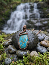 Load image into Gallery viewer, Coastal Drift - Copper Wire-Wrapped - Turquoise - Necklace