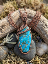 Load image into Gallery viewer, Coastal Drift - Copper Wire-Wrapped - Turquoise - Necklace