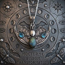 Load image into Gallery viewer, Gothic - Nocturne Crescent Talisman - Bat - Jewelry