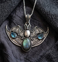 Load image into Gallery viewer, Gothic - Nocturne Crescent Talisman - Bat - Jewelry