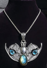 Load image into Gallery viewer, Gothic - Nocturne Crescent Talisman - Bat - Jewelry
