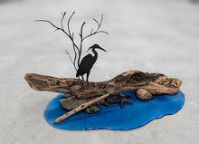 Load image into Gallery viewer, Whispering Shores - Heron - Metal Art