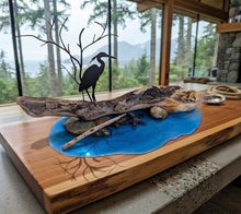 Load image into Gallery viewer, Whispering Shores - Heron - Metal Art