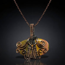Load image into Gallery viewer, Echoes of Gaia Talisman - Necklace - Unakite - Copper Wrapped