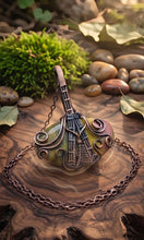 Load image into Gallery viewer, Echoes of Gaia Talisman - Necklace - Unakite - Copper Wrapped