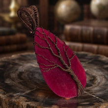 Load image into Gallery viewer, The Ruby Anchor - Necklace - Tree of Life - Copper Wrapped