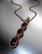 Load image into Gallery viewer, Shadow weaver - Copper -  Onyx - Necklace