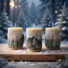 Load image into Gallery viewer, Snowy Wolf Echoes - Wolf - Candle
