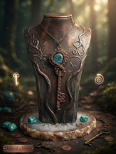 Load image into Gallery viewer, Key to the Soul - Turquoise Talisman- Necklace