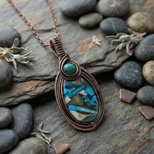 Load image into Gallery viewer, The Alchemist’s Heart - Turquoise Oyster -  Necklace