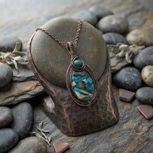 Load image into Gallery viewer, The Alchemist’s Heart - Turquoise Oyster -  Necklace