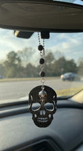 Load image into Gallery viewer, Midnight Skull &amp; Raven Journey - Rear View Mirror Hanger
