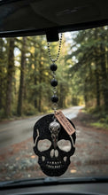 Load image into Gallery viewer, Midnight Skull &amp; Raven Journey - Rear View Mirror Hanger