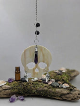 Load image into Gallery viewer, Sanctuary of the Raven Skull - Rear view mirror - or Ornament