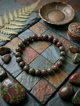 Load image into Gallery viewer, Earth Heart - Bracelet - Dragon Blood Jasper