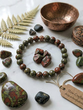 Load image into Gallery viewer, Earth Heart - Bracelet - Dragon Blood Jasper