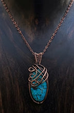 Load image into Gallery viewer, The Sky Weaver - Necklace - Turquoise - Copper