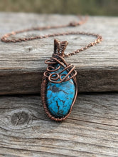 Load image into Gallery viewer, The Sky Weaver - Necklace - Turquoise - Copper
