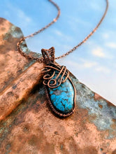 Load image into Gallery viewer, The Sky Weaver - Necklace - Turquoise - Copper