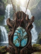 Load image into Gallery viewer, Riverstone Roots - Necklace - Turquoise - Tree of Life - Copper