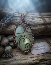 Load image into Gallery viewer, The Stone of Prophecy - Necklace - Prehnite - Copper