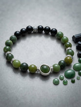 Load image into Gallery viewer, The Harmony - Bracelet - Jade - Black Obsidian