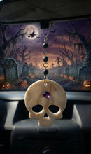 Load image into Gallery viewer, The Seer's Journey - Skull - Rear View Mirror Hanger