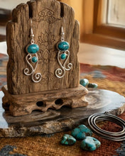 Load image into Gallery viewer, The Celestial Sky &amp; Stone - Earrings - Tibetan Turquoise