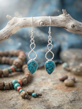 Load image into Gallery viewer, Echoes of Eternity - Earrings - Tibetan Turquoise