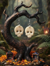 Load image into Gallery viewer, The Sacred Cycle - Skull - Earrings