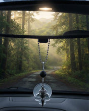 Load image into Gallery viewer, The Raven's Twilight - Skull - Raven - Rear View Mirror Hanger